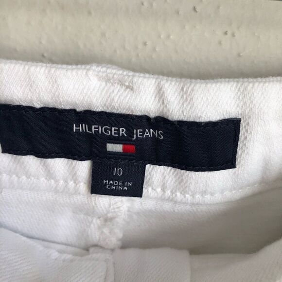 TOMMY HILFIGER St.Tropez Casual White Denim Jean Wrap Skirt Skort NWT - Picture 7 of 11